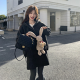 韩系休闲学院风连帽卫衣套装女2026冬休闲加厚保暖半身裙两件套潮，女装套装/套裙，2C166