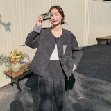 【新款现货】高级灰小香风西装撞色套装2C277-6603-P185-K278，女装套装/套裙，2C277
