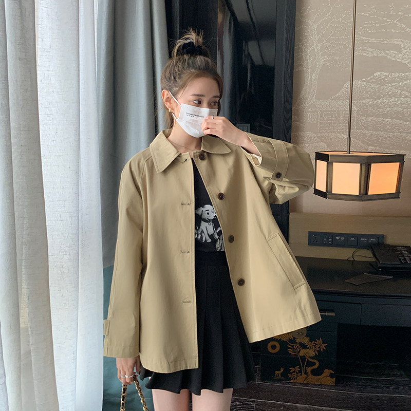 独特漂亮高级感斗篷风衣外套女春秋2025年超火好看小个子短款大衣,女装风衣,2C203