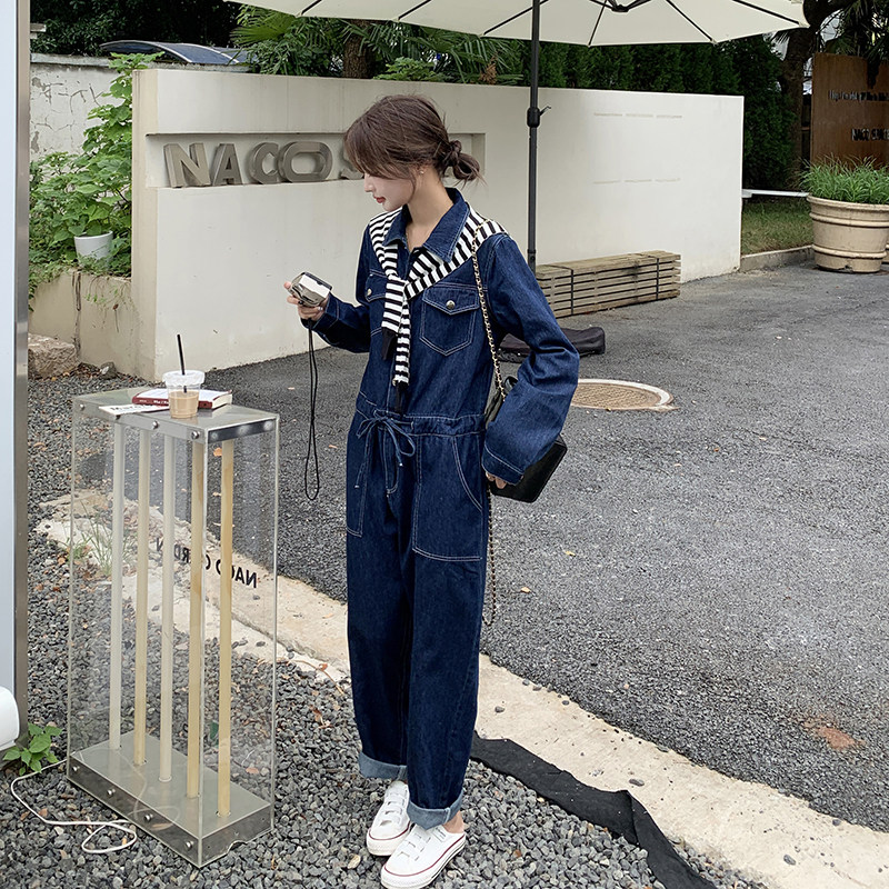 新品现货披肩牛仔工装连体裤2c159-2378-p145-K198，女装连体裤，2C159