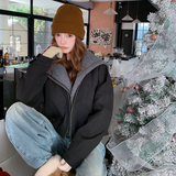 现货冬季休闲新款拼接假两件90绒短款外套2C098-9080P275K388，女装羽绒服，2C098