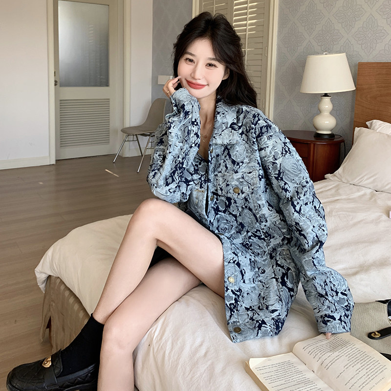 新品提花牛仔休闲外套2c113-065-P145-K198,女装短外套,2C113