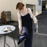 时尚韩系套装女春秋新款设计感小众上衣吊带衫阔腿裤三件套，女装套装/套裙，2C166