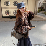 新中式国风盘扣小众设计羊羔毛外套女2025秋冬季新款休闲减龄外套，女装短外套，2C217