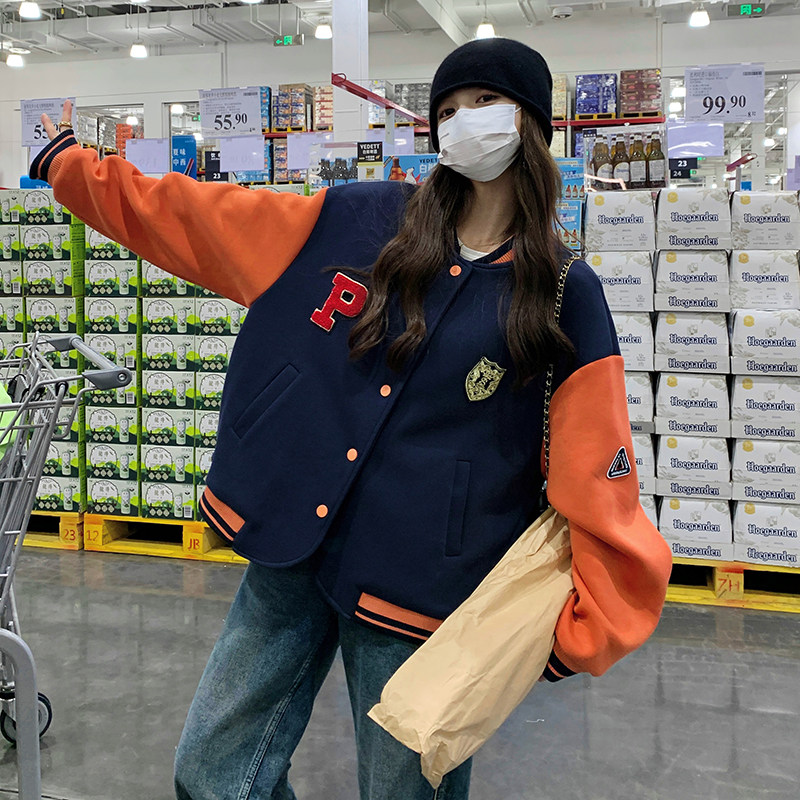 新品  已做货 搞品质撞色棒球服外套9125-P145控198图片