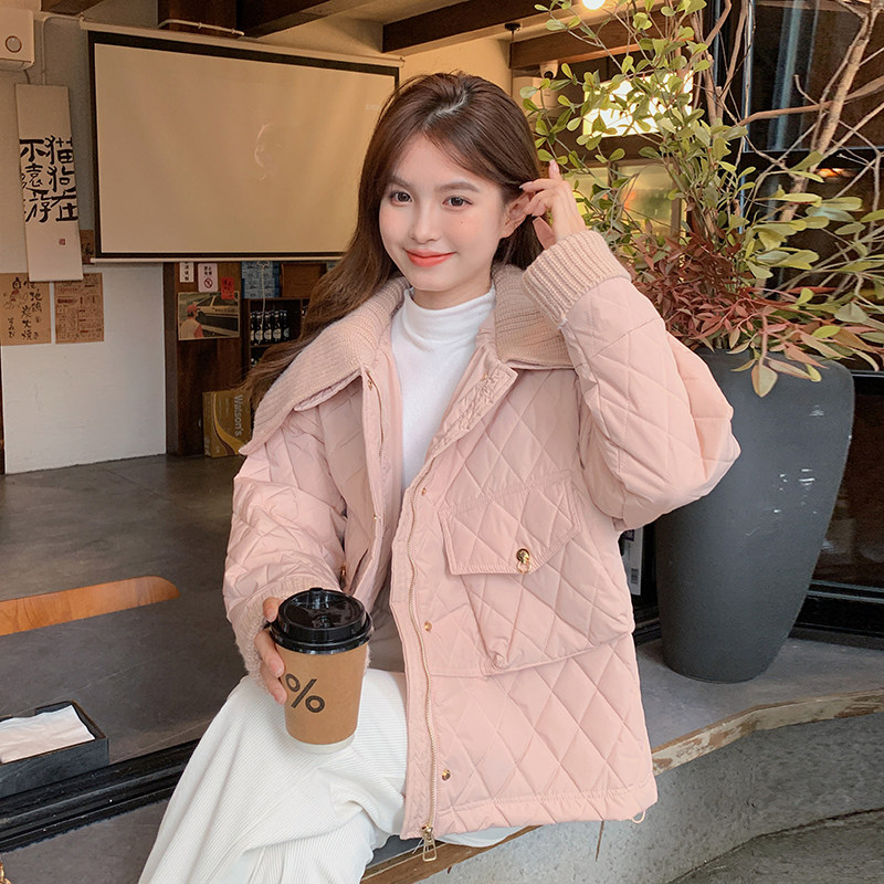 现货:冬装新款毛线大领子羽绒棉棉服2C135-2396P155K238,女装棉衣/棉服,2C135