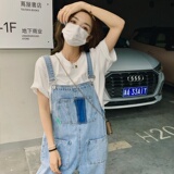 现货牛仔背带裤5656p105k158，女装背心吊带，2D009