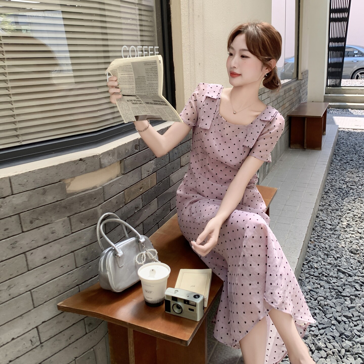 大量现货夏季植绒爱心时尚连衣裙2C098-9003P125K178,女装连衣裙,2C098