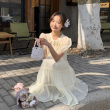 法式新中式国风连衣裙女2024夏季新款小个子宽松显瘦复古气质裙子，女装连衣裙，2C317A