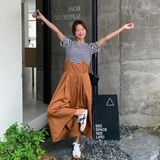 主推现货2025夏季新款时尚背带裤两件套套装2D036-8014-p145-k218，女装套装/套裙，2D036
