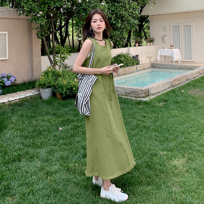 新款现货2025夏季无袖法式背心长裙2C112-C329-P125-K178图片
