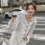 【现货】法式白色小香风气质连衣裙女8808P120K178，女装连衣裙，2C269