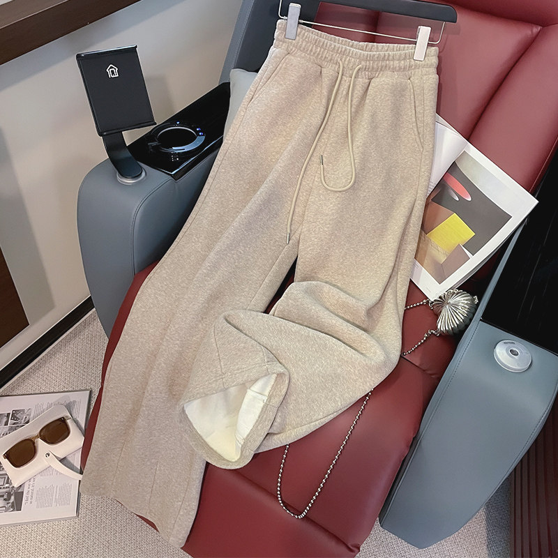 潮流时尚女秋季抽绳连帽卫衣阔腿裤套装,女装套装/套裙,2C310
