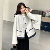 撞色木耳边小香风外套女2025秋季新款法式高级感名媛气质短款上衣，女装短外套，2C166