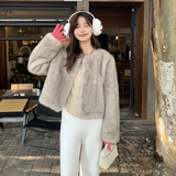现货~~！！！皮毛一体仿皮草大衣搭配今年流行裤子P195裤子p95，女装短外套，2C262