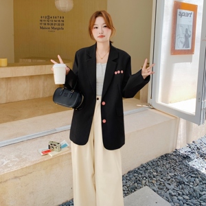 现货！黑色休闲小西装外套女春秋气质小众西服2C325-501P145K208图片