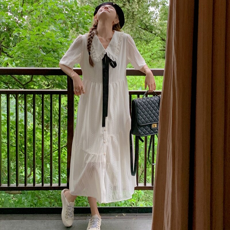 现货！白色夏季初恋连衣裙2339p125k178,女装连衣裙,2D009