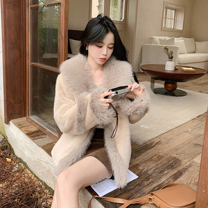 现货高品质皮毛一体环保皮草外套2C131-626-P195K288图片