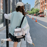 美式学院风棒球服外套女2024年春秋新款撞色拼接薄荷绿设计感上衣，女装短外套，2C088