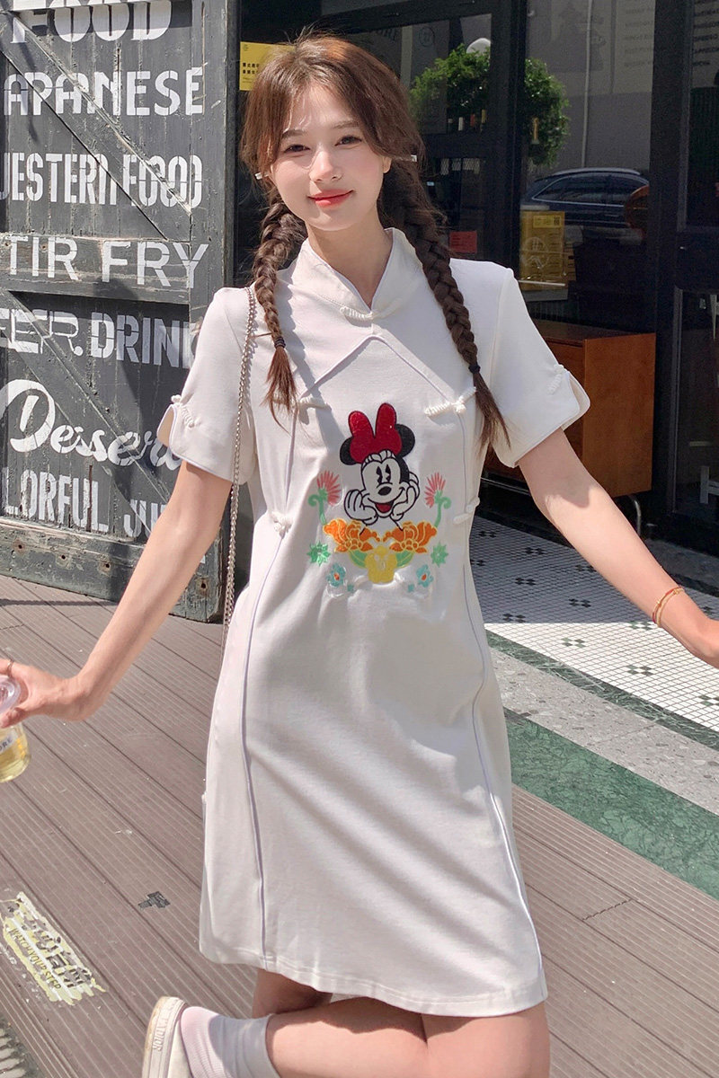 【现货】新中式改良旗袍连衣裙刺绣P115-K165,女装汉服/婚纱/旗袍/礼服,2C081