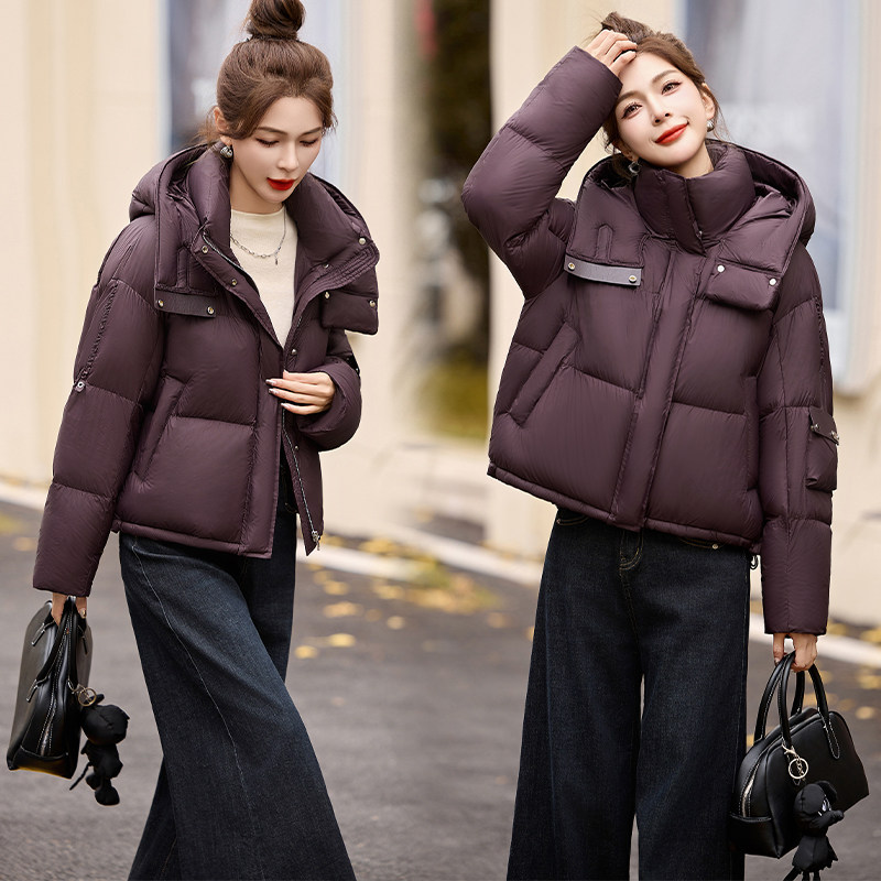 2025冬季新款90白鸭绒泡芙羽绒服加厚保暖图片