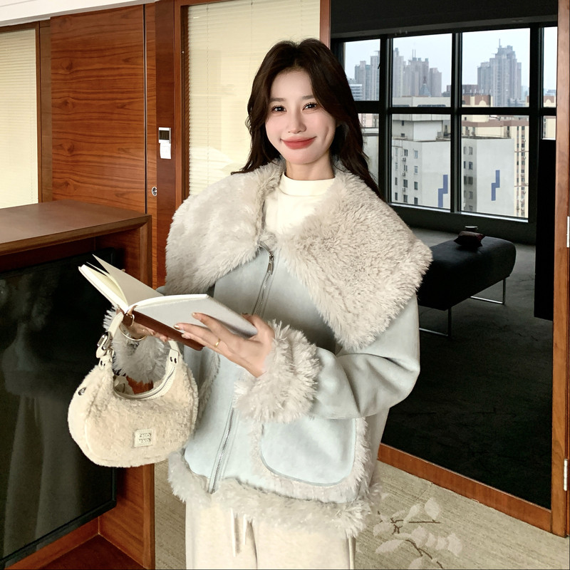 现货主推！！蓝色皮毛一体2C203-5575-P210-K318,女装棉衣/棉服,2C203