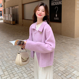 现货双面呢短款小个子紫色外套2C206-L17-P175-K278，女装短外套，2C206