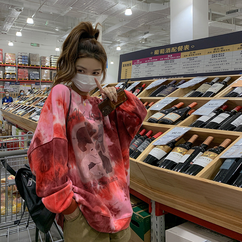 2026年秋款韩版扎染定制卫衣女2C066-2331-P115-K168,女装卫衣/绒衫,2C066