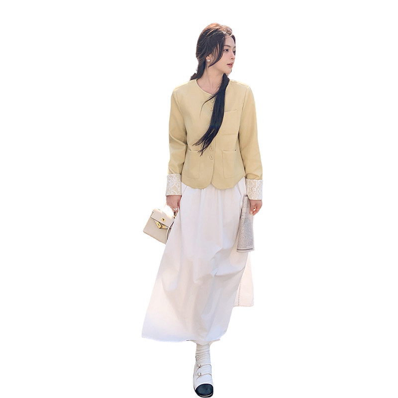 蕾丝飘带设计感短款皮衣外套女517-P135-K198,女装皮衣,2C126