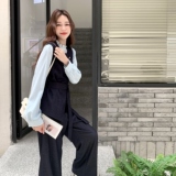 轻熟风气质通勤马甲套装女2026秋季新款长袖衬衫显瘦阔腿裤三件套，女装套装/套裙，2C218