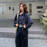25新款休闲拼接长袖上衣长裤套两件套2C215-P175-K235，女装套装/套裙，2C215