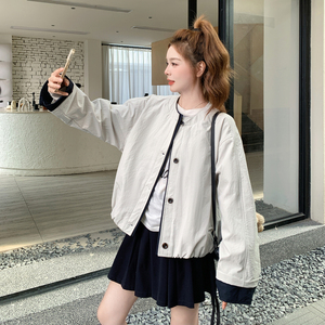 设计感撞色包边休闲短外套女2025秋季新款韩版小个子显瘦百搭夹克图片