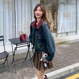 现货2025冬装新款牛仔加绒加厚外套女2C233-8839-P145-K209，女装短外套，2C233