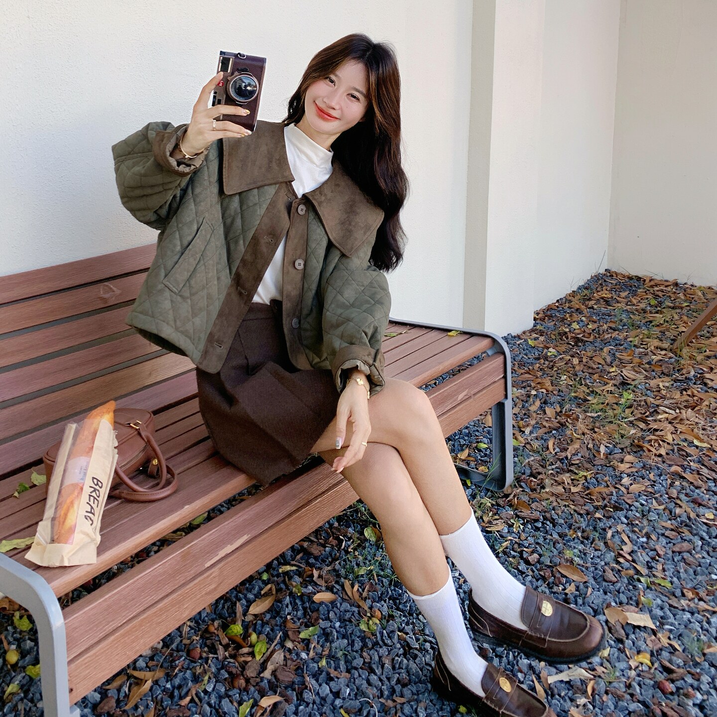 撞色拼接娃娃领麂皮绒夹棉外套女秋冬2025新款设计感减龄棉服,女装棉衣/棉服,2C159