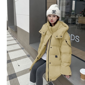 韩系连帽羽绒服外套女冬季2025新款轻薄白鸭绒小个子高级感面包服图片