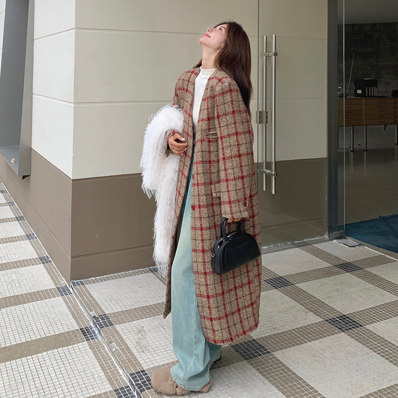 现货主推~~格子毛呢（内胆夹棉）2C203-7671-P195-K288,女装毛呢外套,2C203