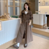 高级感咖色风衣外套女春秋2025新款显瘦流行爆款英伦风中长款大衣，女装风衣，2C271