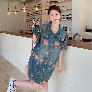 现货 2025夏季新款花色牛仔裙2C098-8875P125K178图片