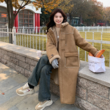 现货2025冬季连帽长款皮毛一体C022-9071-P220-K318，女装皮草，2C022