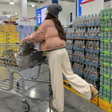 高级感超好看短款立领pu皮羽绒服女冬2026新款小个子面包服厚外套，女装，2C088