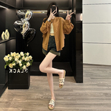 设计感时尚单排扣女款春季新款欧货时尚百搭休闲时尚灯笼长袖衬衣，女装衬衫，2C310