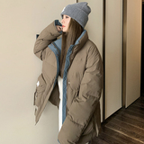 新款现货2025年冬季加厚中长款拼色90绒羽绒服C098-8962P275K399，女装羽绒服，2C098