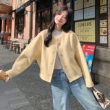 新款现货！秋冬羊毛夹克短外套羊绒大衣D902-P270K358，女装毛呢外套，2C320