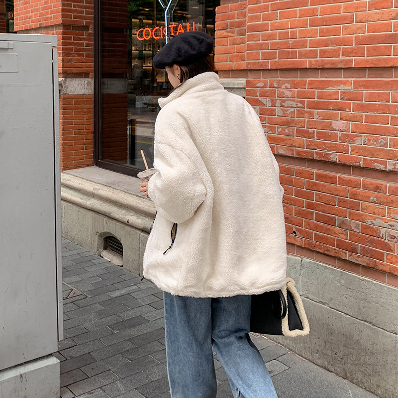 【】羊羔毛外套2C055-2202-P125控198,女装毛呢外套,2C055