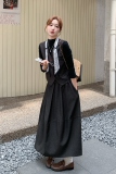 大货马甲+黑T+半裙三件套+丝巾赠送2C206-L598-P185-K268，女装套装/套裙，2C206