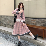 学院风格子西装套装女2025春秋新款小个子设计感减龄半身裙两件套，女装套装/套裙，2C230