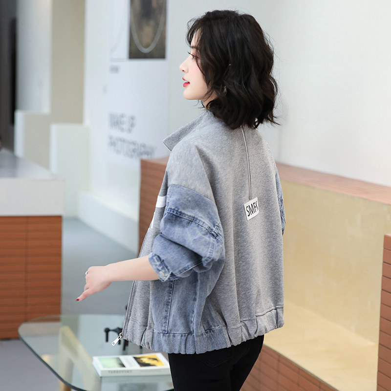 牛仔外套女2026年春季新款韩版宽松休闲百搭秋冬短款夹克上衣，女装牛仔外套，自然秀,女装短外套,自然秀
