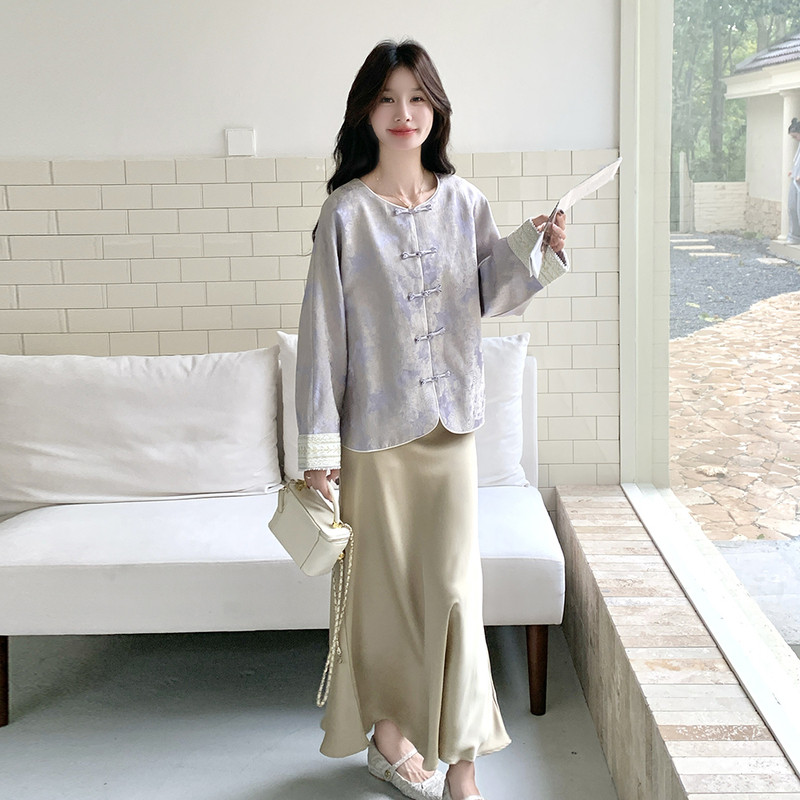 现货2026秋新款中式风碎花外套13187-P150-K225,女装套装/套裙,2C013