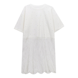 2025新款春装现货重工烫钻蕾丝屁帘打底衫2C087-25831-P110-K173，女装蕾丝衫/雪纺衫，2C087
