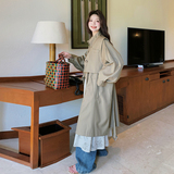【15天出货】24春新品披肩两件套韩版风衣2401-P195-K255，女装风衣，2C317A